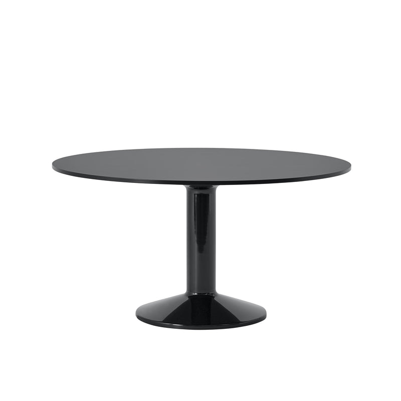 Muuto - Midst Esstisch | Ø 140 cm / Linoleum schwarz/schwarz