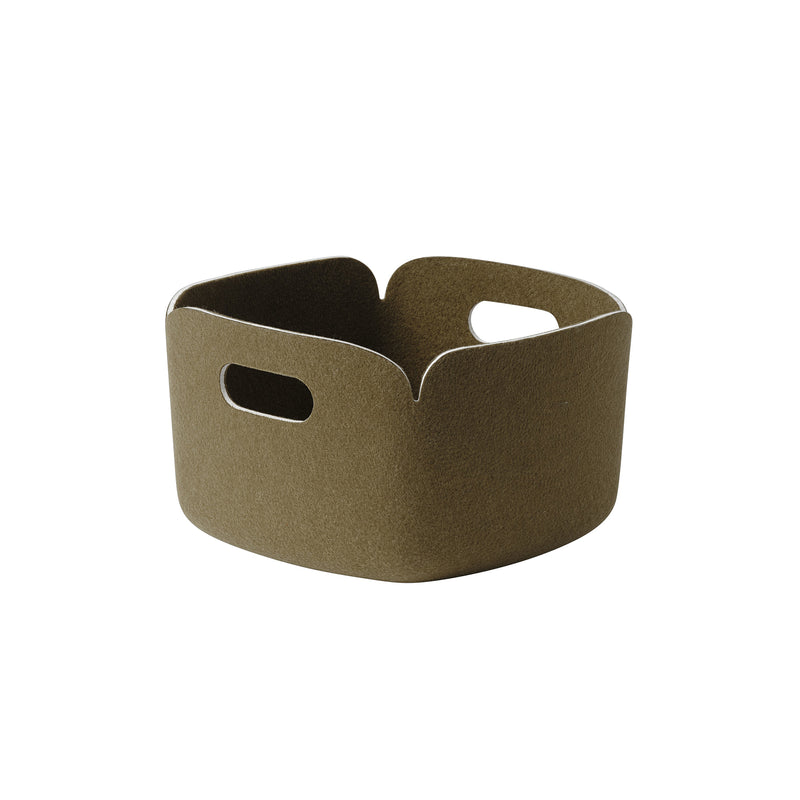 Muuto - Restore Aufbewahrungskorb | 28 x 28 cm / braun-grün