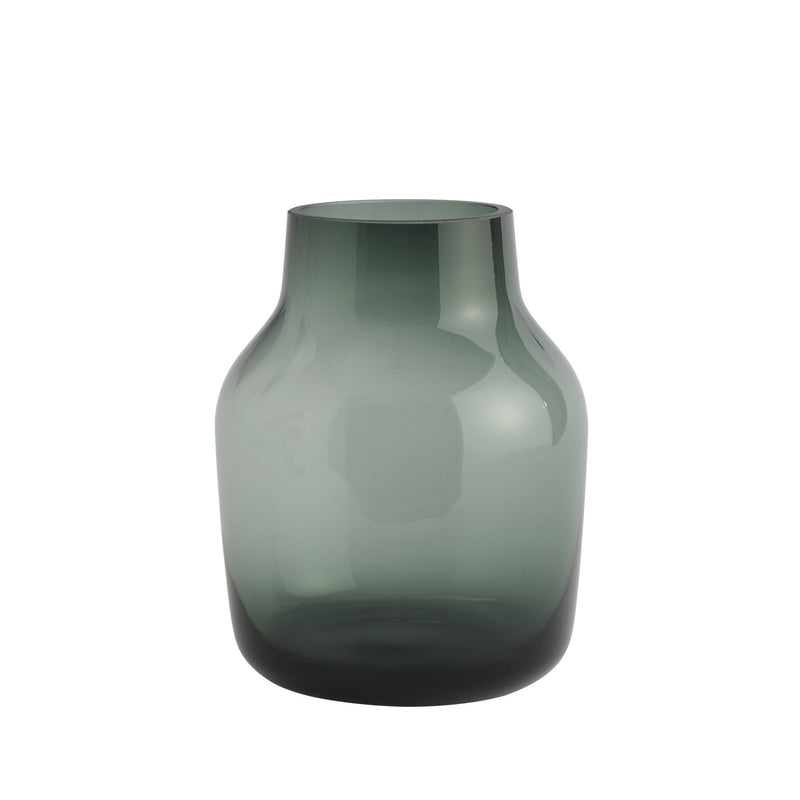 Muuto - Silent Vase | Ø 15 cm / dunkelgrün