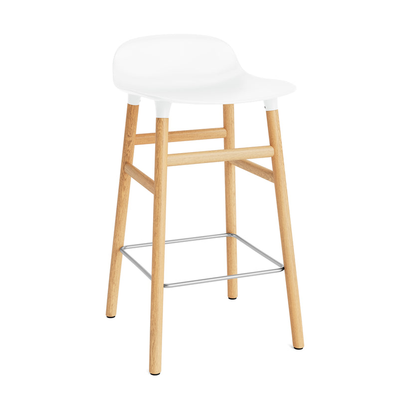 Normann Copenhagen - Form Barhocker 65 (Holz) | 65 cm / weiß / Eiche