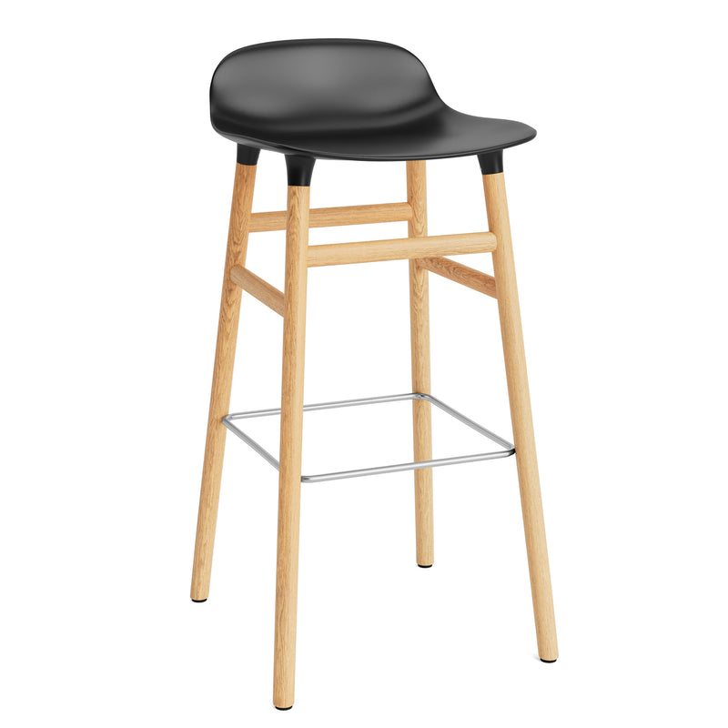 Normann Copenhagen - Form Barhocker 65 (Holz) | 75 cm / schwarz / Eiche