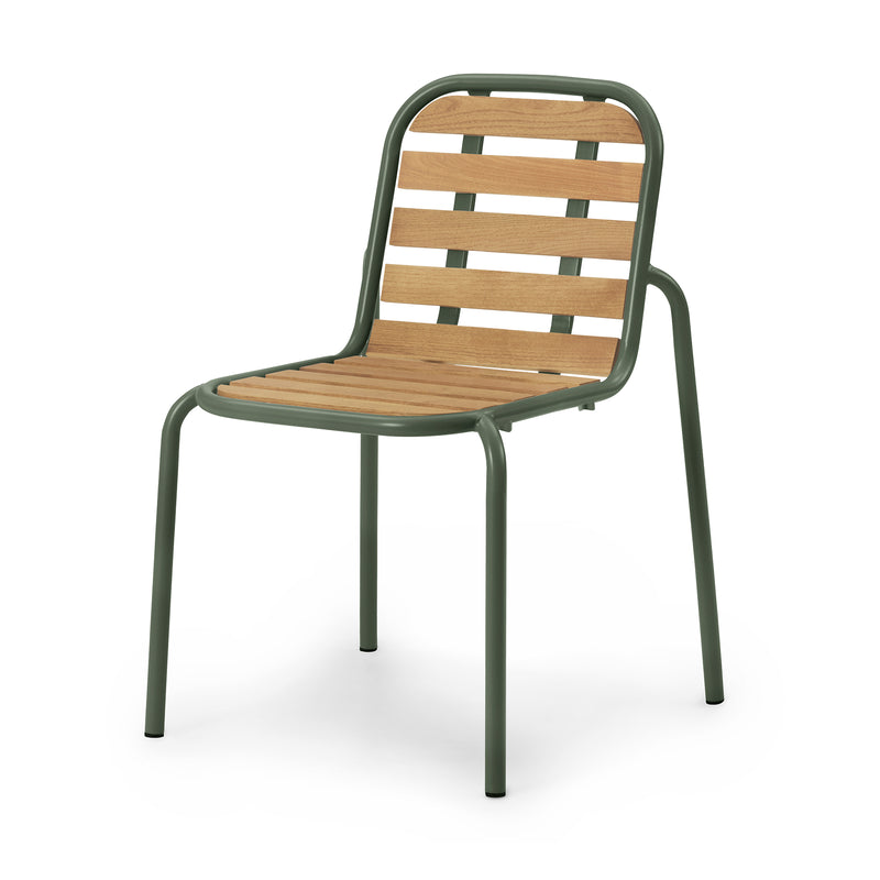 Normann Copenhagen - Vig Outdoor Stuhl | Robinie natur / dunkelgrün