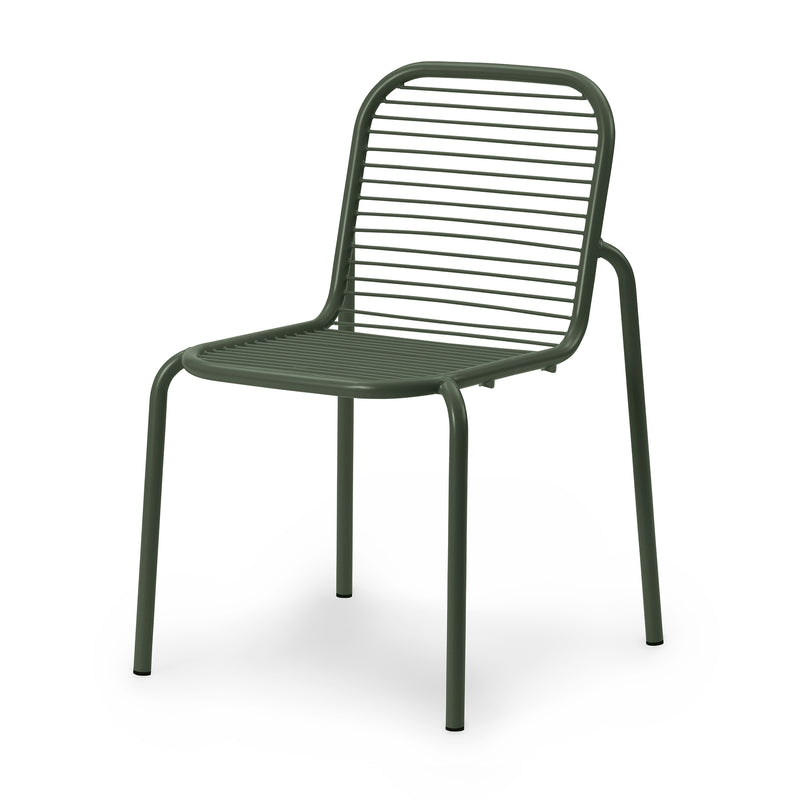 Normann Copenhagen - Vig Outdoor Stuhl | ohne Polster / dunkelgrün