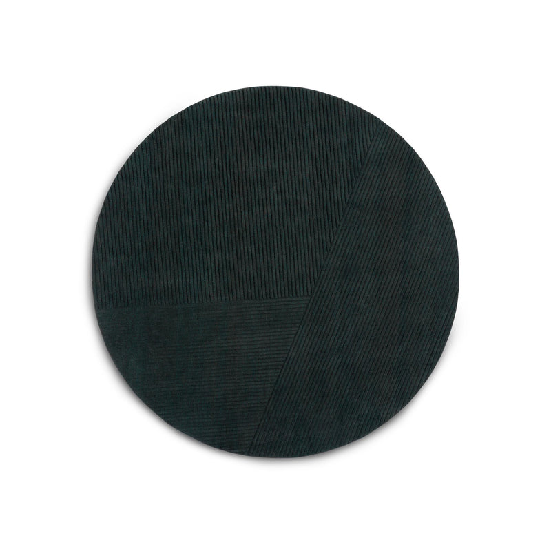 Northern - Row Teppich | Ø 200 cm / dark green