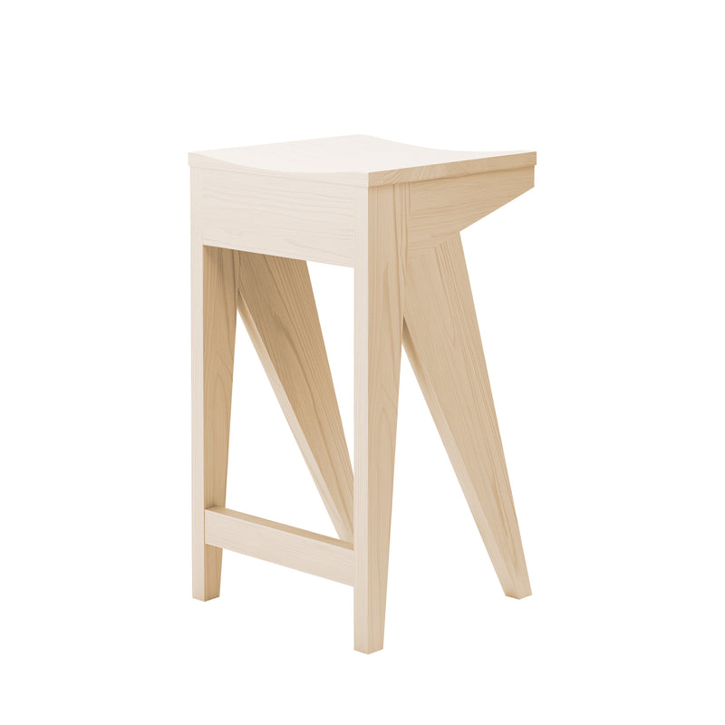 OUT Objekte unserer Tage - Schulz Barhocker | 65 cm / Esche gewachst mit Weißpigment