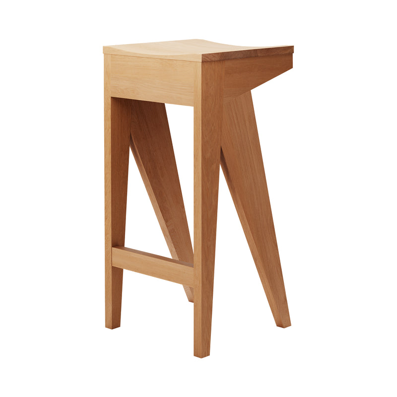 OUT Objekte unserer Tage - Schulz Barhocker | 75 cm / Eiche gewachst