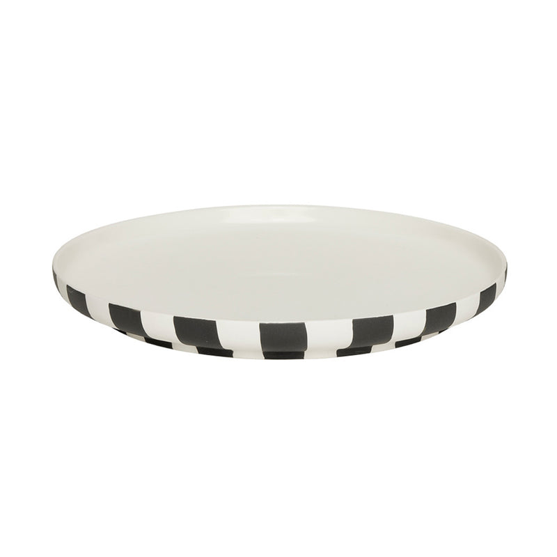 OYOY - Toppu Teller | Ø 26,5 cm / weiß/schwarz