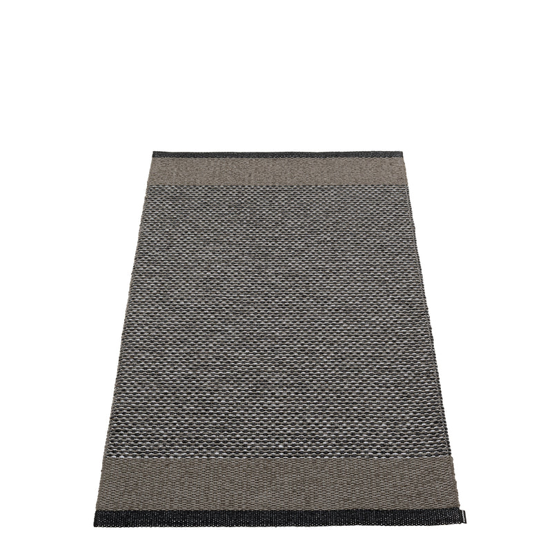 Pappelina - Edit Teppich | 70 x 120 cm / black / charcoal/granit metallic