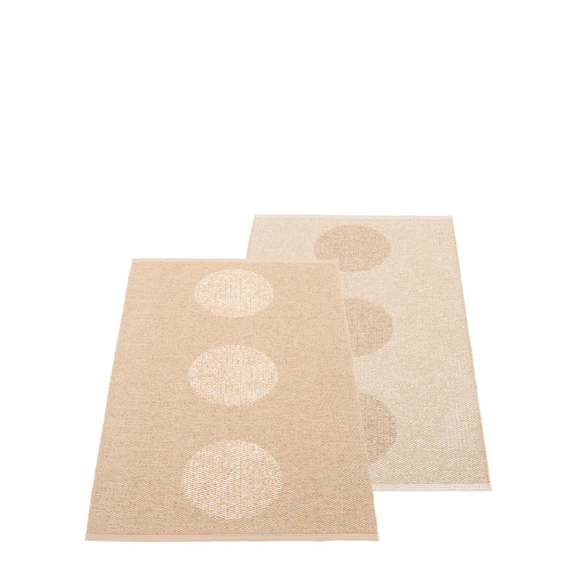 Pappelina - Vera Wendeteppich 2.0 (Bio Edition) | 70 x 120 cm / beige/beige metallic