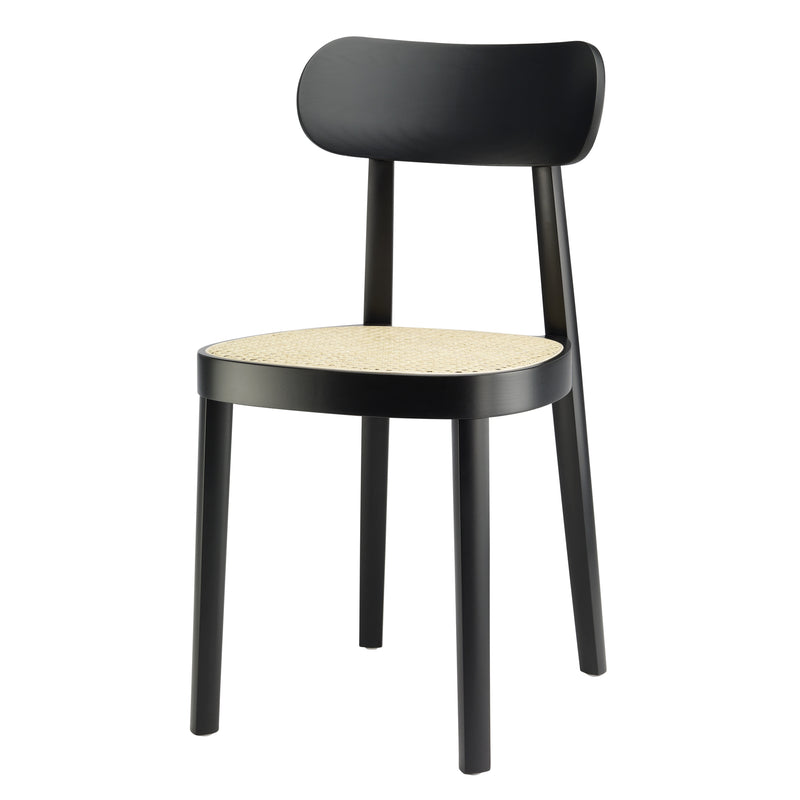 Thonet - 118 Stuhl | Buche schwarz gebeizt / Single / Rohrgeflecht