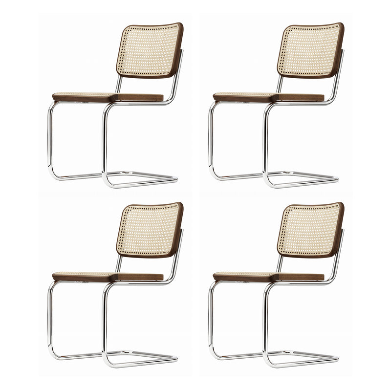 Thonet - S 32 Freischwinger Set | 4er-Set / Nussbaum (TP 24)
