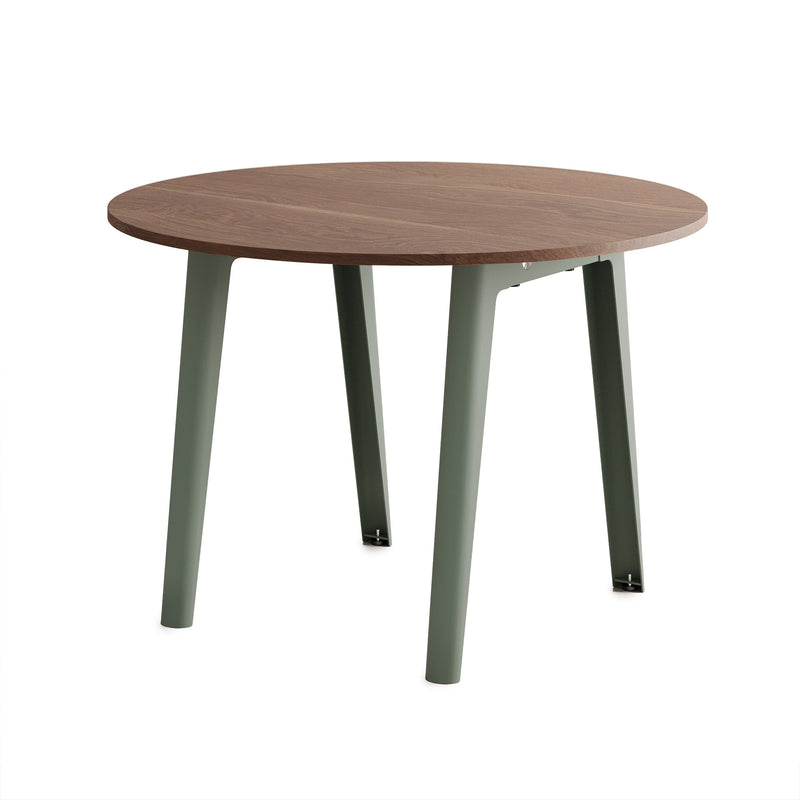 TipToe - NEW MODERN Esstisch rund | Walnuss / eukalyptus grau