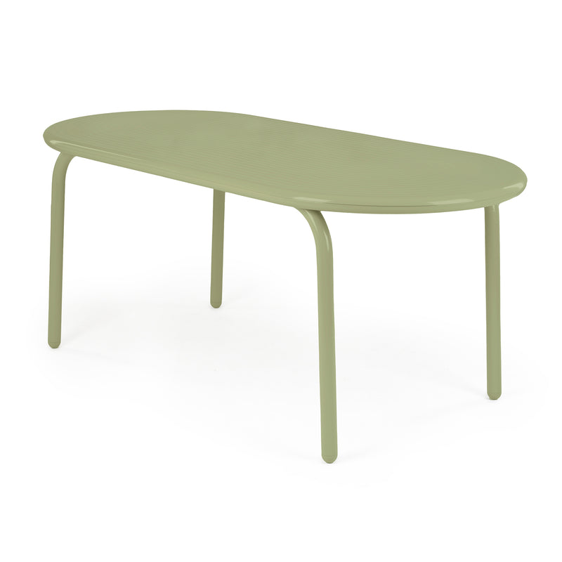 Tom Dixon - Groove Gartentisch | moosgrün