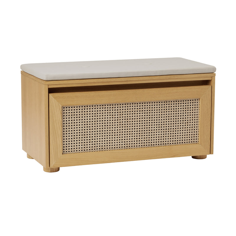 Umage - Hideaway Aufbewahrungsbank | Eiche/Wiener Geflecht/white sands