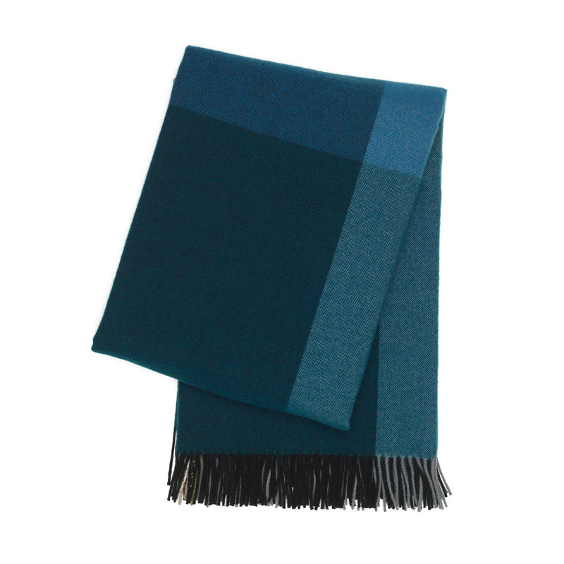 Vitra - Colour Block Decke | schwarz - blau