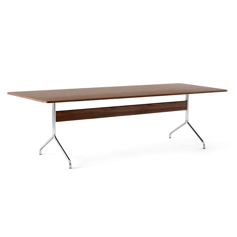&Tradition - Pavilion Dining Esstisch | 250 x 110 cm / Walnuss / verchromt