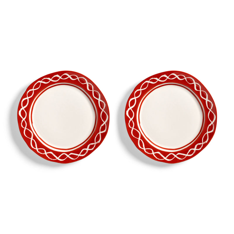 &klevering - Festivo Teller (2er-set) | red