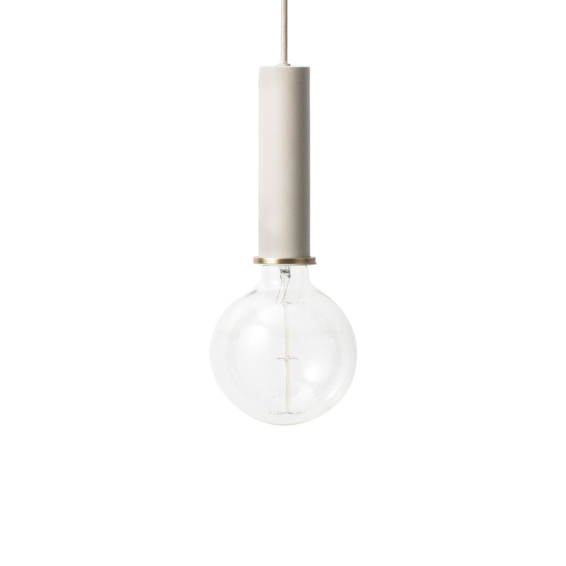 Ferm Living - Socket Pendelleuchte High | hoch / hellgrau