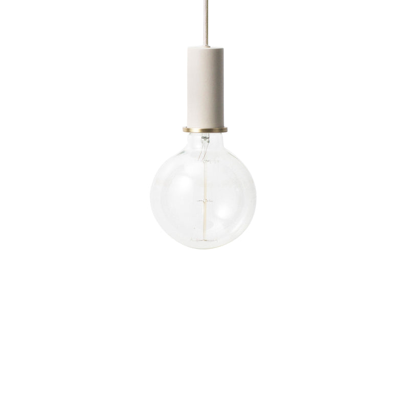 Ferm Living - Socket Pendelleuchte High | niedrig / hellgrau