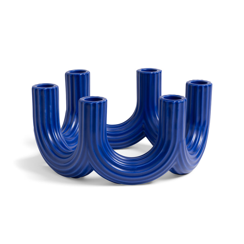 &klevering - Churros Kerzenhalter | blau
