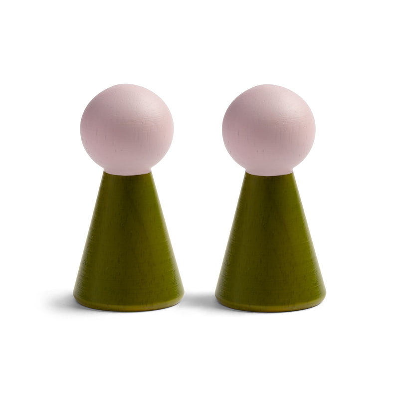 &klevering - Halma Garderobenhaken | green/rose