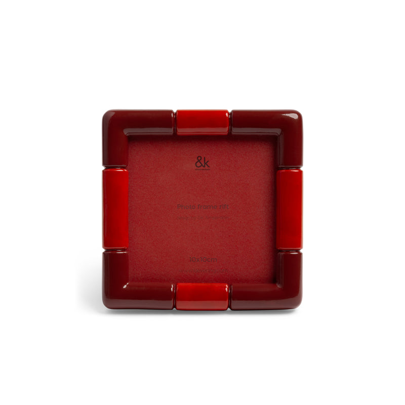 &klevering - Rift Bilderrahmen eckig | 13 x 13 cm / burgundy