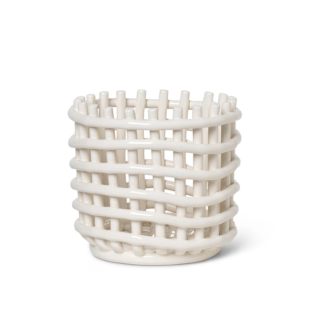 Ferm Living - Keramik Korb | klein / off-white
