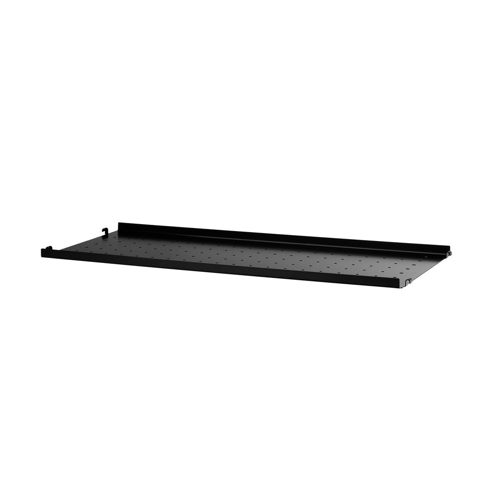 String - Metallboden mit niedriger Kante | 78 x 20 cm / schwarz