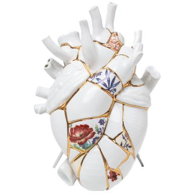 Seletti - Love in Bloom Heart Vase | Kintsugi