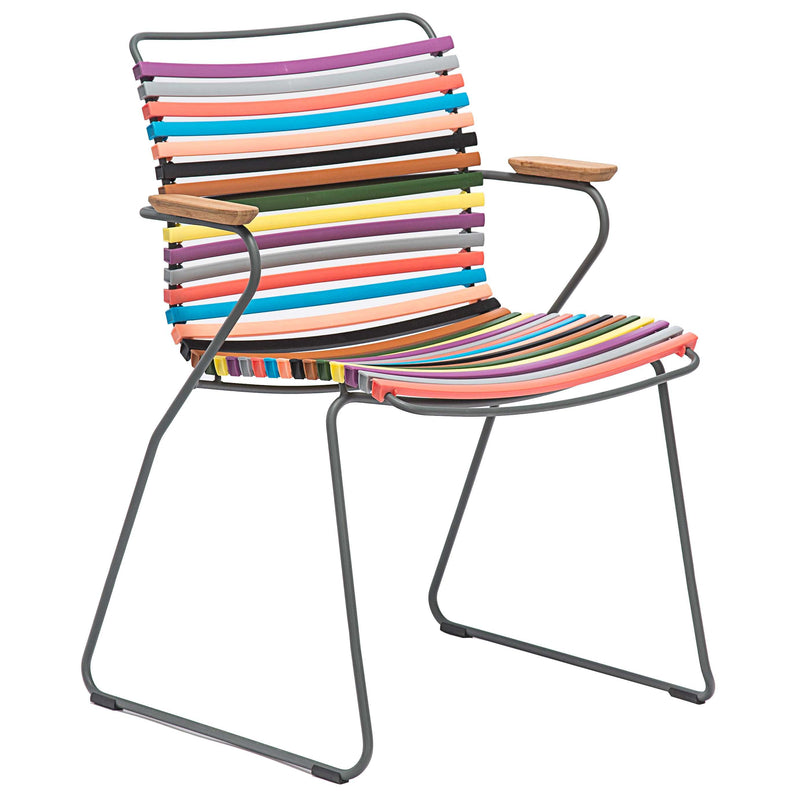 HOUE - CLICK Outdoor Dining Armlehnstuhl mit niedriger Lehne | multicolor