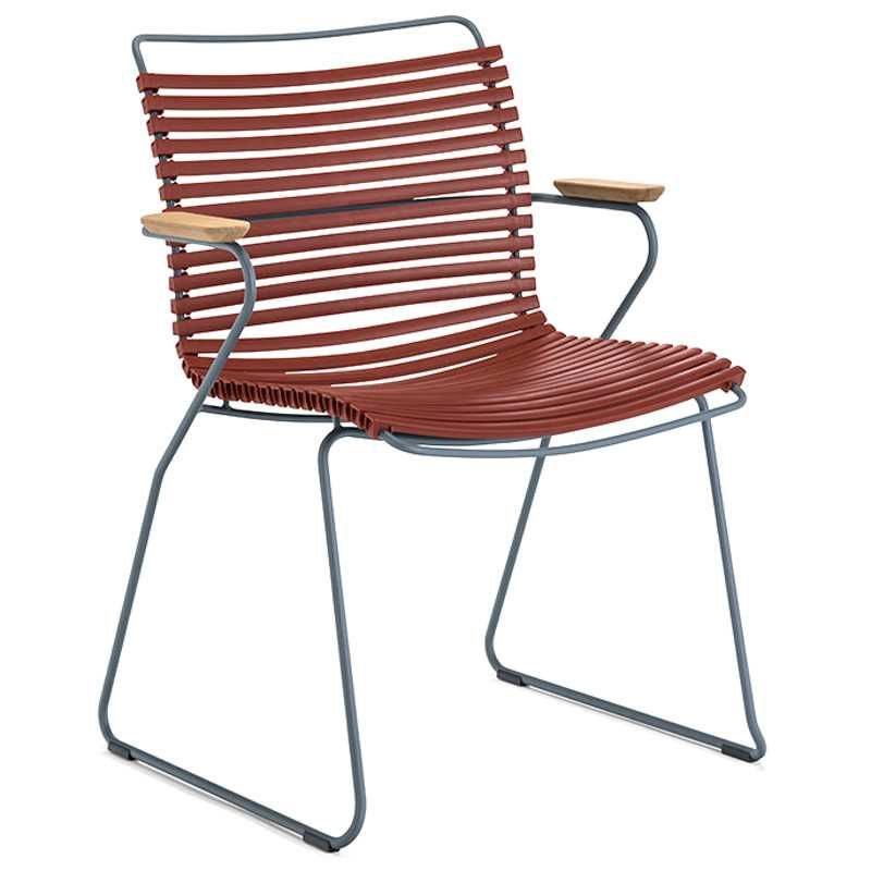 HOUE - CLICK Outdoor Dining Armlehnstuhl mit niedriger Lehne | Paprika