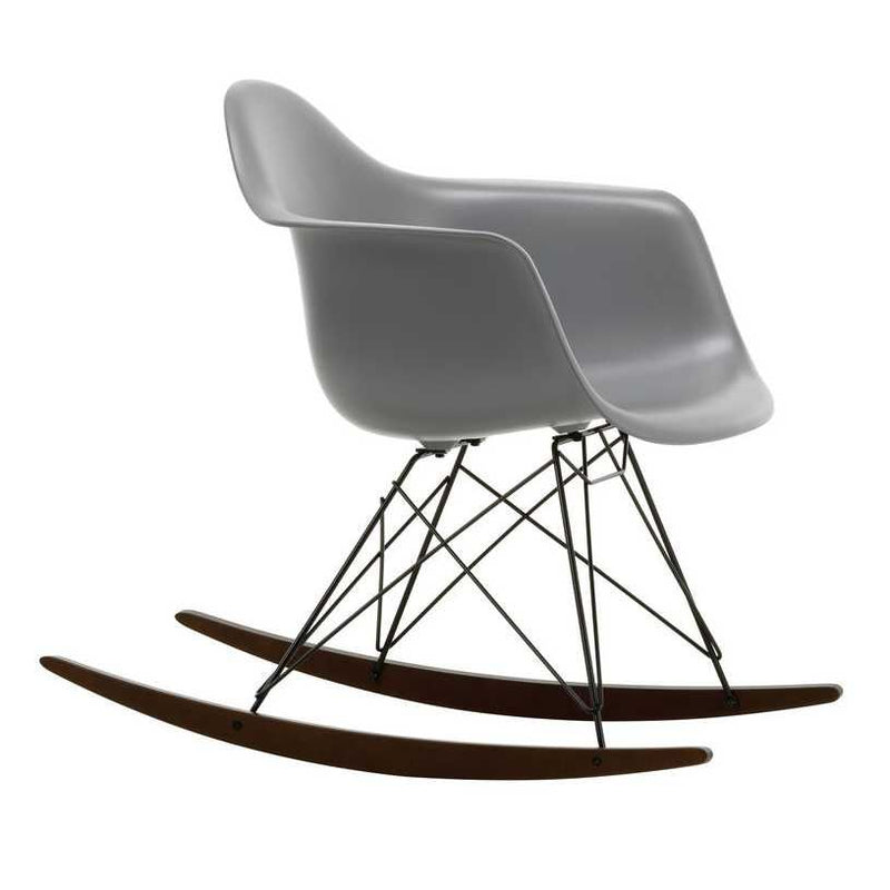 Vitra - Eames Plastic Armchair RAR | Kufen Ahorn dunkel / granitgrau RE / verchromt