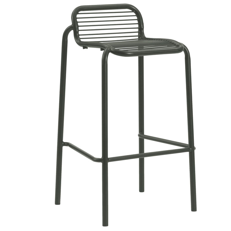 Normann Copenhagen - Vig Outdoor Barstuhl | ohne Polster / H 75 cm / dunkelgrün