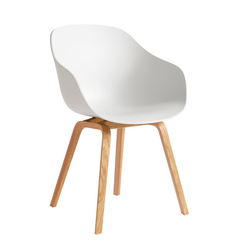 HAY - About A Chair AAC 222 | Standardgleiter Kunststoff / white 2.0 / Eiche lackiert
