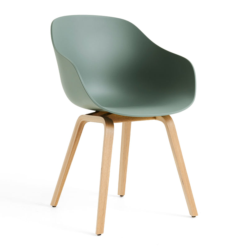 HAY - About A Chair AAC 222 | Standardgleiter Kunststoff / fall green 2.0 / Eiche lackiert