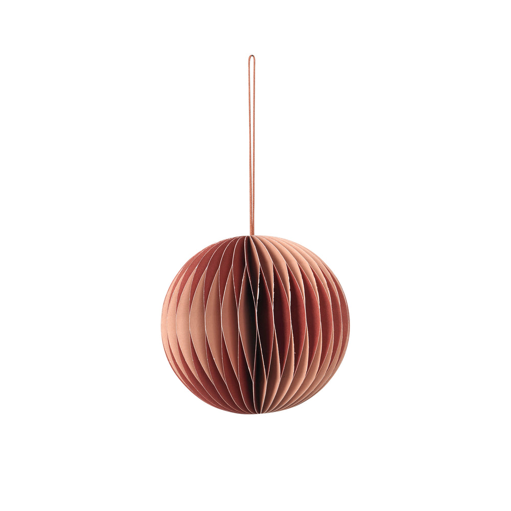Broste Copenhagen - Christmas Ball Deko-Anhänger | Ø 9 cm / pompeian red/dusty pink