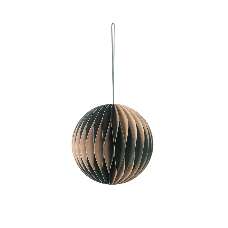 Broste Copenhagen - Christmas Ball Deko-Anhänger | Ø 9 cm / indian tan/deep forest