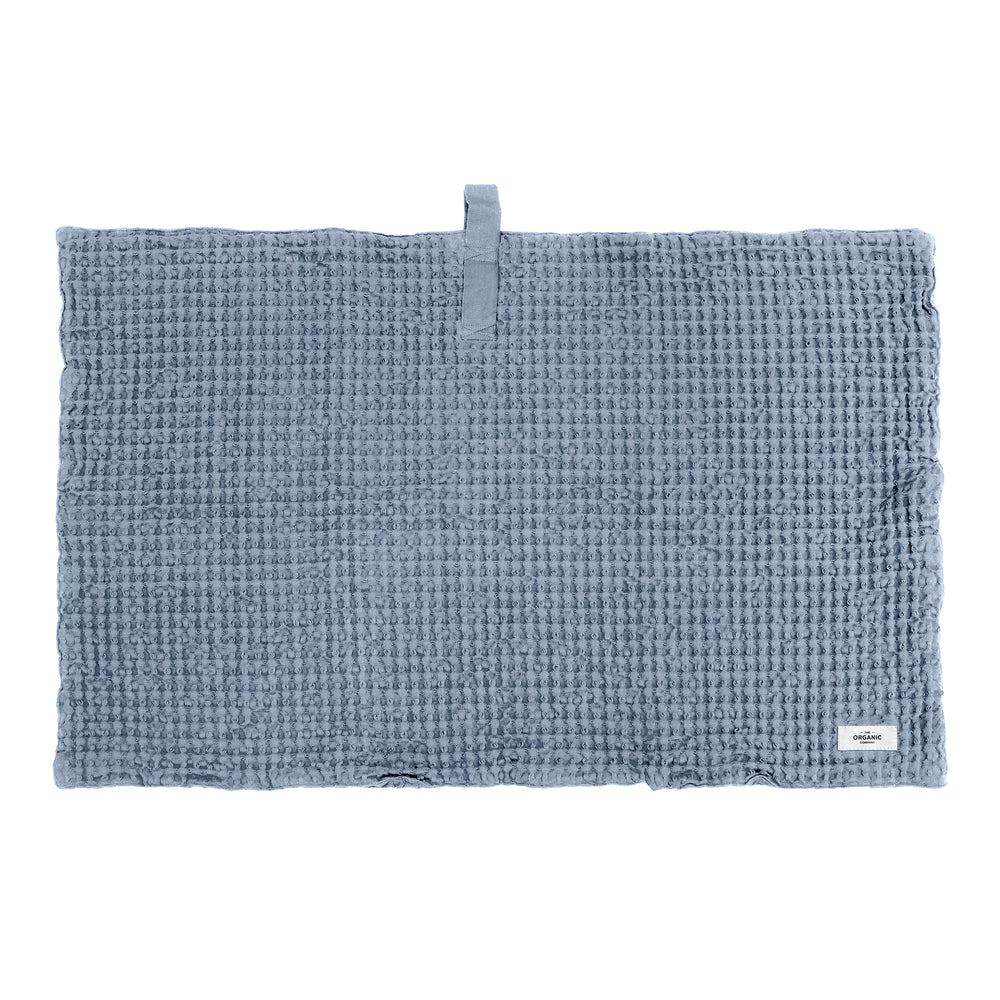 The Organic Company - Big Waffle Badematte | grau blau