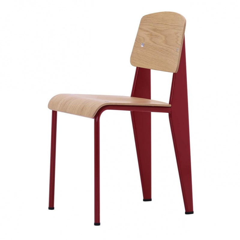 Vitra - Prouvé Standard Stuhl | japanese red / Eiche hell