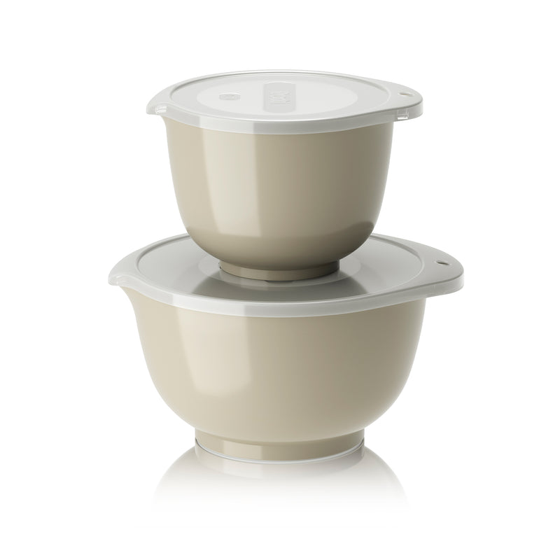 Rosti - Margrethe Rührschüssel-Set | 4er Set / 1,5 l + 3,0 l / humus