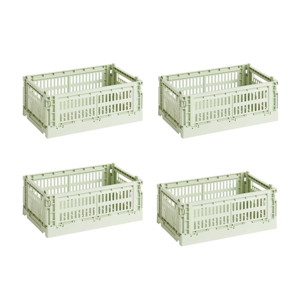 HAY - Colour Crate S Korb-Set recycled | 4er-Set / mint