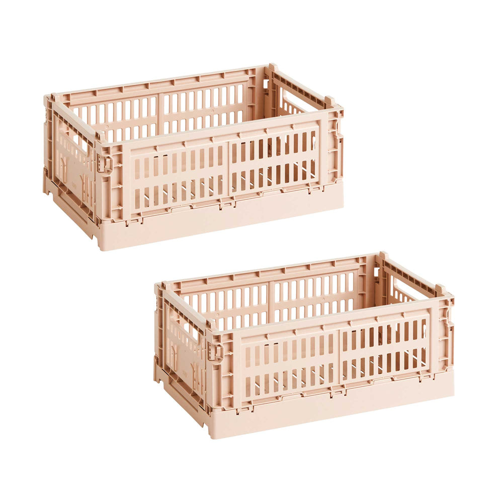 HAY - Colour Crate S Korb-Set recycled | 2er-Set / powder
