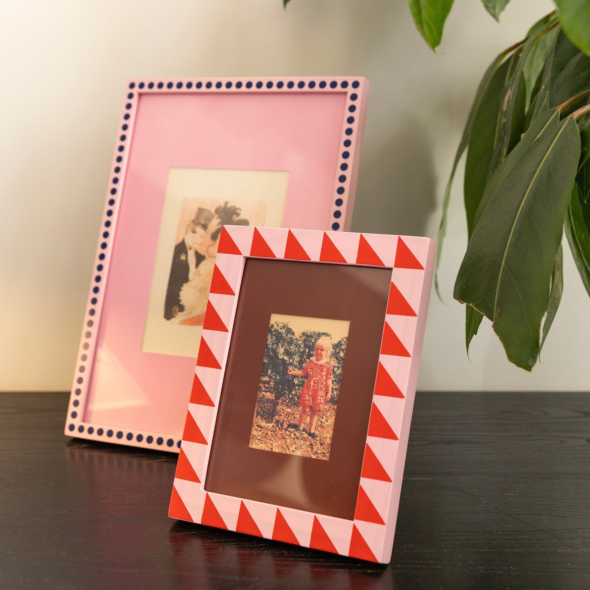 &amp;klevering - Patch Bilderrahmen | 21 x 30 cm / gepunket, 14,5 x 19 cm / triangel