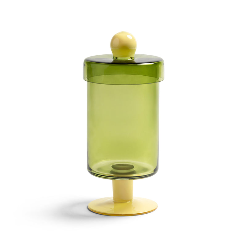 &amp;klevering - Duo Aufbewahrungsglas | Ø 11,5 x 27 cm / green/yellow