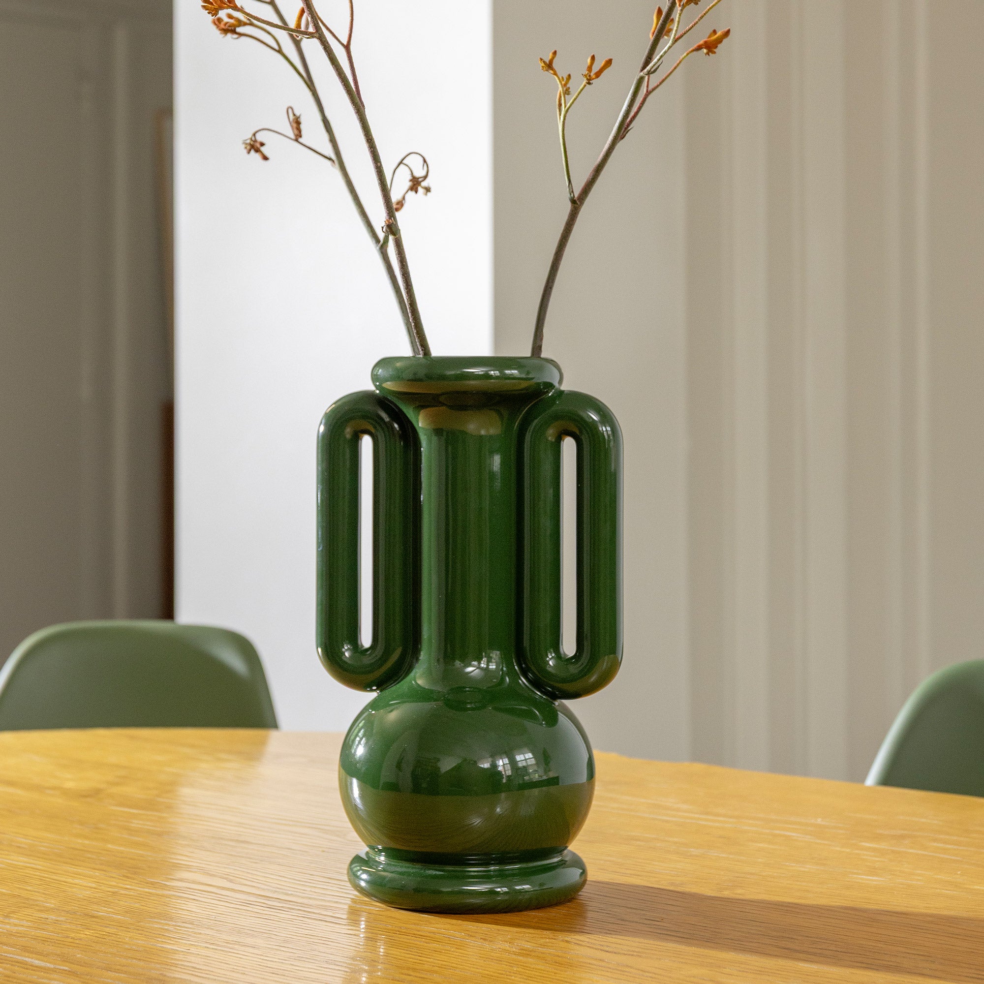 &amp;klevering - Amfora Vase | grün