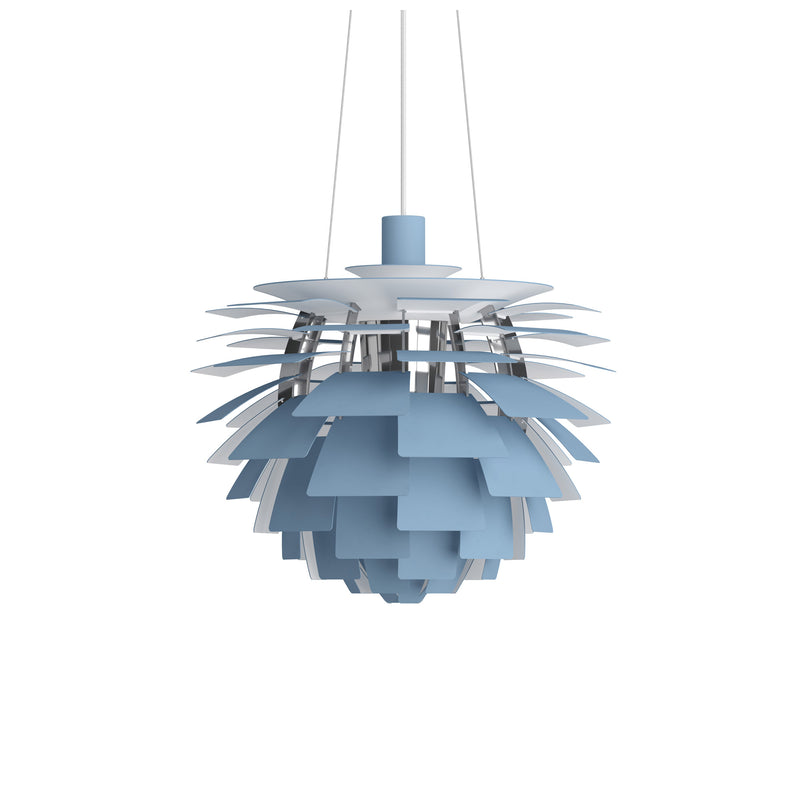 Louis Poulsen - PH Artichoke Pendelleuchte | Ø 48 cm / dusty blue/high lustre chrome