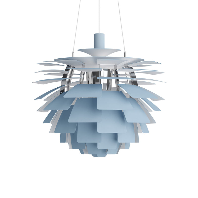 Louis Poulsen - PH Artichoke Pendelleuchte | Ø 60 cm / dusty blue/high lustre chrome