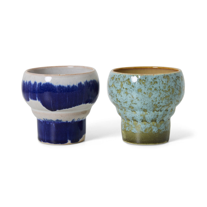 HKliving - 70's Espresso Tassen &amp; Becher | 2er-Set / Lungo / symbolism