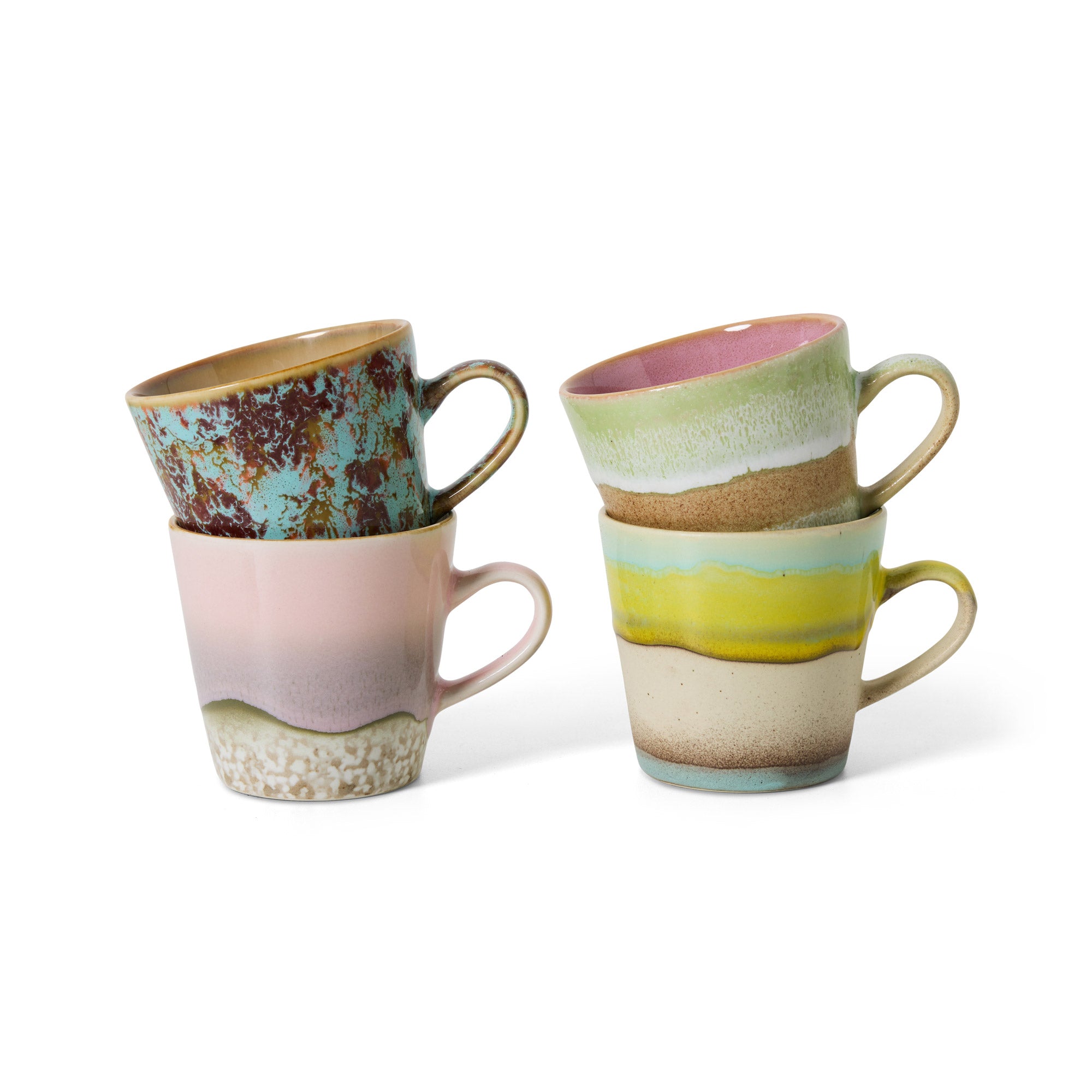 HKliving - 70's Americano Tassen 4er-Set | rococo