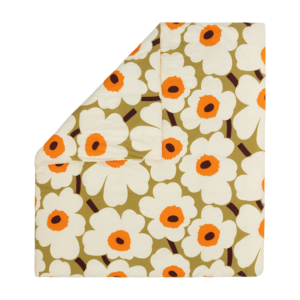 Marimekko - Unikko Deckenbezug | 210 x 210 cm / caramel/cream/warm orange